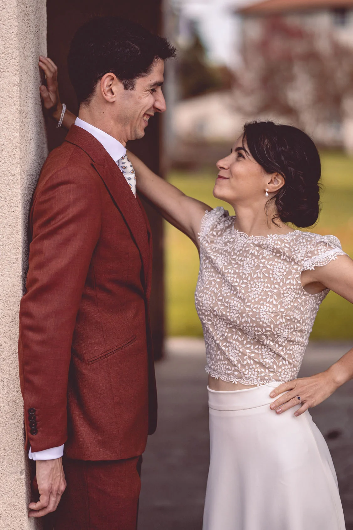 Moment spontané lors d'un mariage